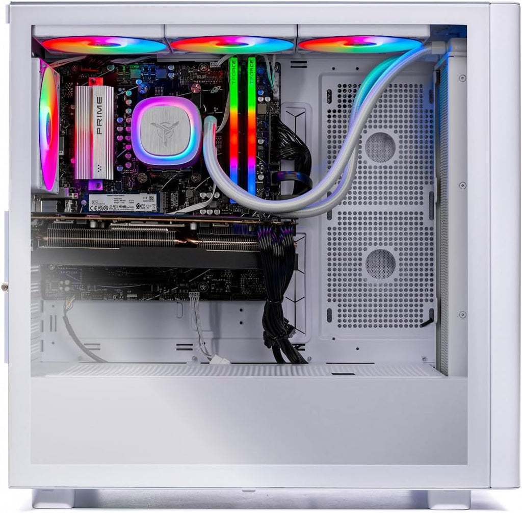 Skytech Gaming Chronos 3 Gaming PC, AMD Ryzen 7 7800X3D 4.2GHz, NVIDIA RTX 5060 Ti 8GB VRAM, 1TB NVMe SSD, 32GB DDR5 RAM 5600, 650W Gold PSU, 360 ARGB AIO, Wi-Fi, Win 11, Desktop