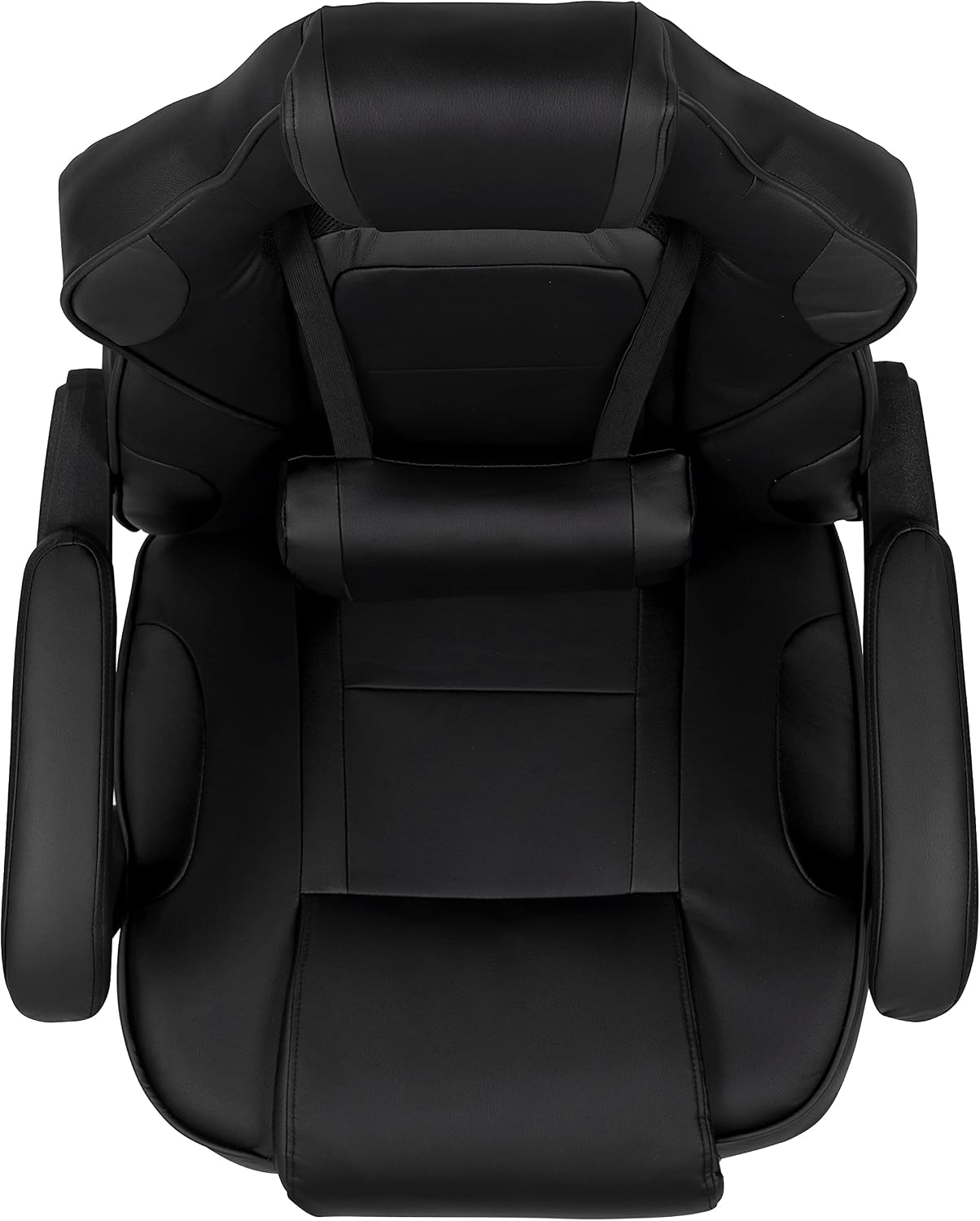 EMMA + OLIVER Black Ergonomic Gaming Chair -Recline Back/Arms, Footrest, Massaging Lumbar