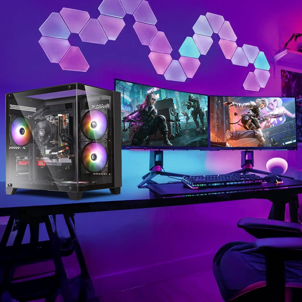 Gaming PC Desktop Computer,Intel Core i7 Desktop,Operating at A Frequency of 3.4GHz,GTX1660Super Graphics Card with 6GB GDDR6 Video Memory,16GB RAM, 512GB SSD,WiFi 5.0,RGB Fan x4