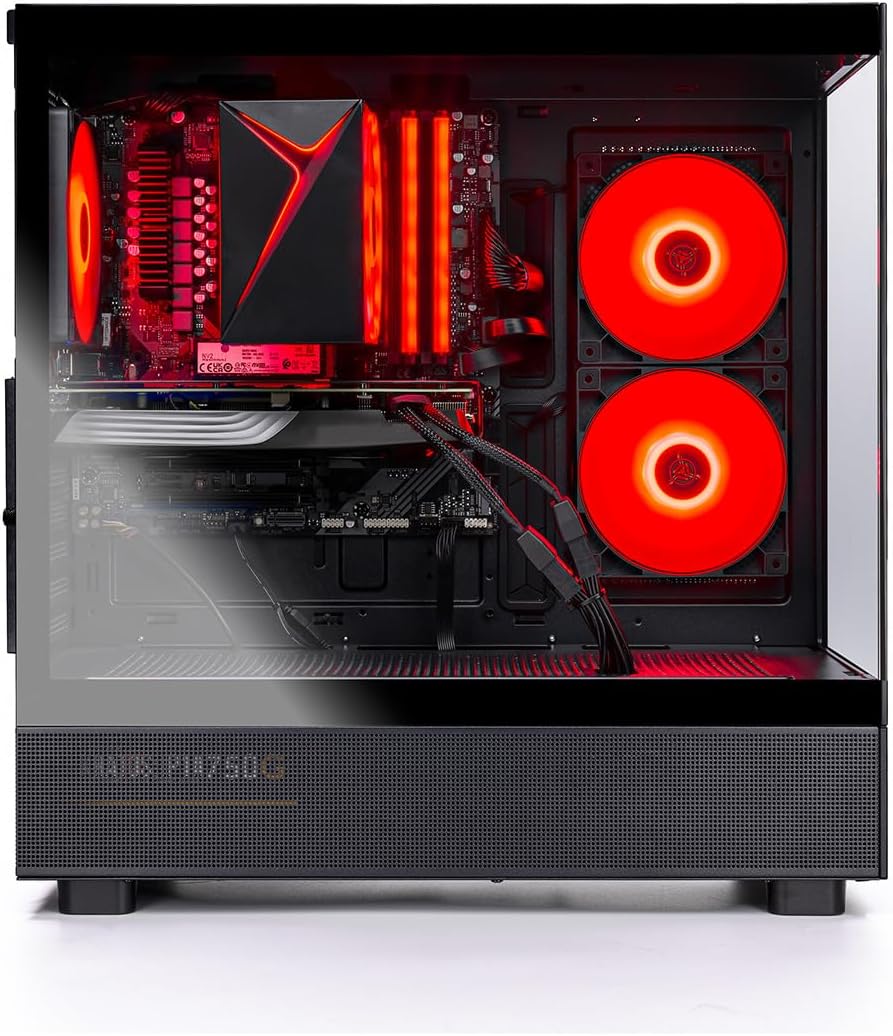 Skytech Gaming Azure 3 Gaming PC, Intel i5 14400F 2.5GHz, NVIDIA RTX 5060, 1TB NVMe SSD, 16GB DDR5 RAM 6000, 650W Gold PSU, WI-FI 5, Windows 11, Desktop