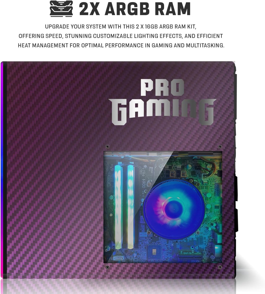 HP Chameleon Desktop Computer PC–Intel Core i5,16GB ARGB RAM,512GB SSD,GT-1030 Graphic Card,24 Inch Curved Monitor,RGB KBM with AI Copilot Key,RGB Headphone,Webcam,Windows 11 (Renewed)