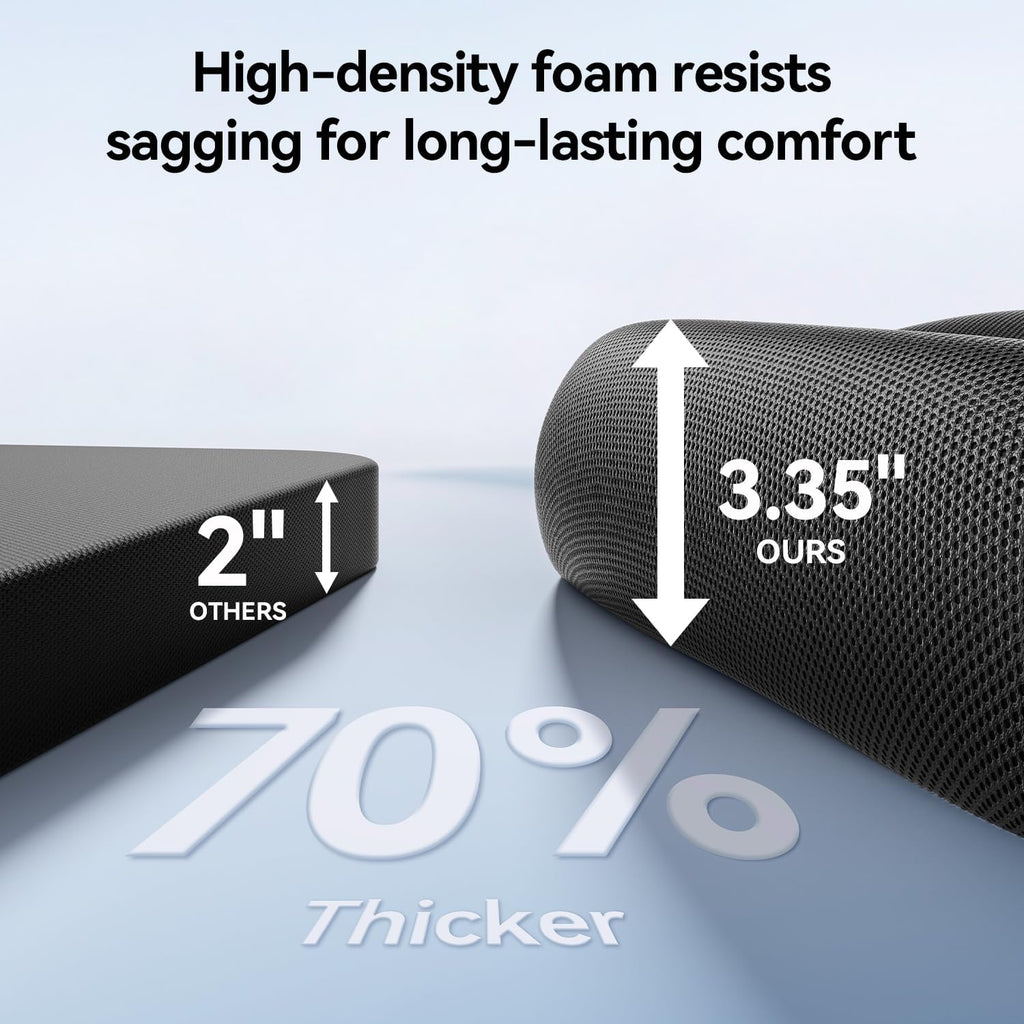 SIHOO M18 Ergonomic Office Chair, High Back Mesh Desk Chair with Adjustable Headrest & Lumbar Support, 330lbs Capacity Computer Chair with 2D Armrests & Wide Cushion, Tilt Lock, for Home Office-Black