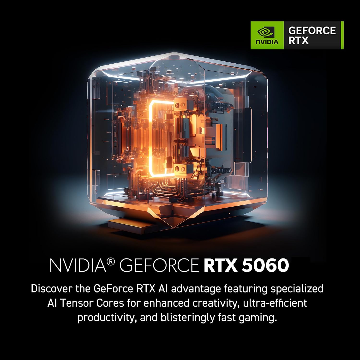 msi Codex R2 Gaming Desktop: Intel Core i5-14400F, Geforce RTX 5060, 16GB DDR5, 1TB m.2 NVMe SSD, 80+ Gold PSU, WiFi 6E, ARGB Fan Air Cooling, Windows 11 Home: A14NVL5-454US