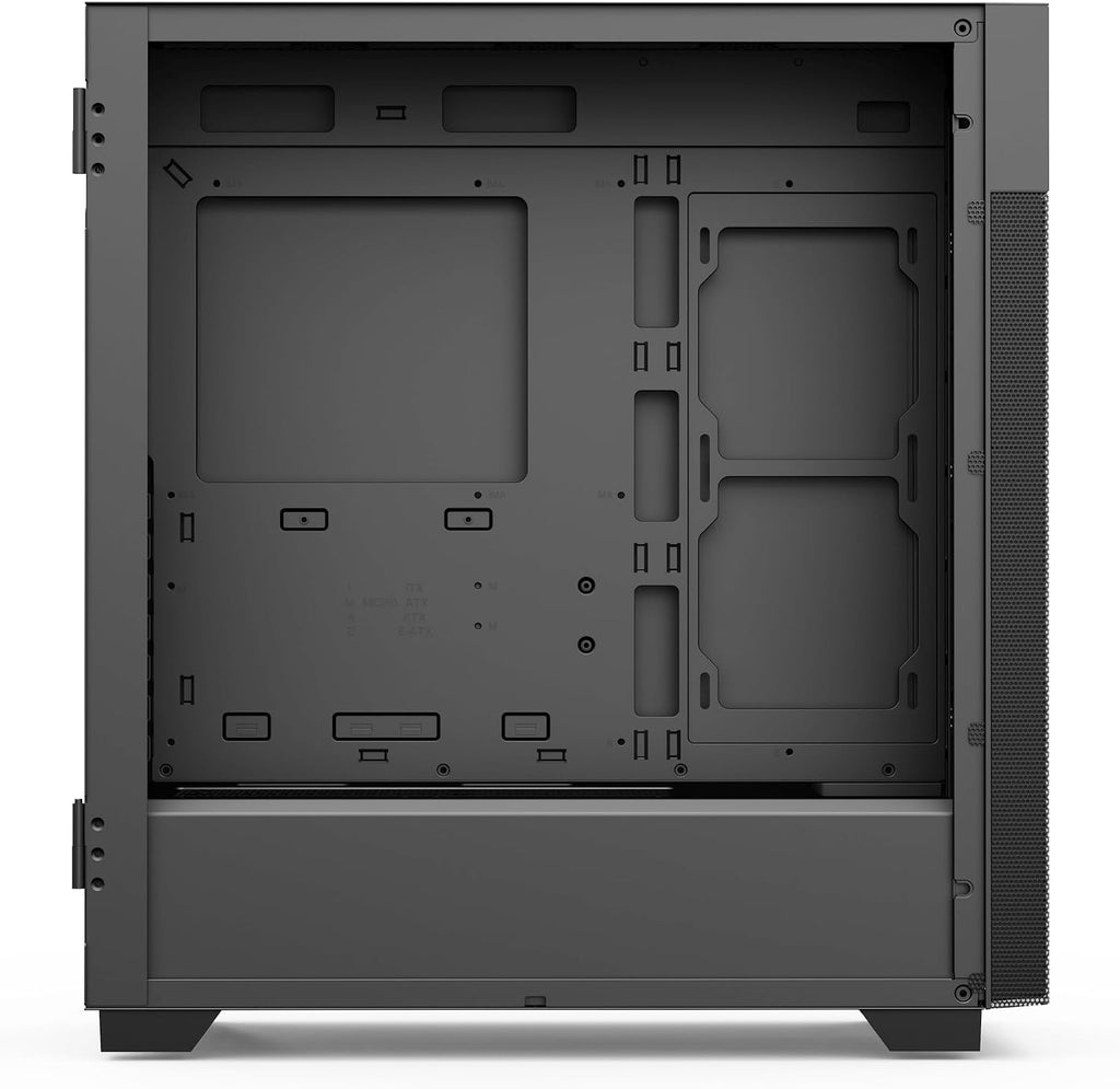 Rosewill FBM-X7 ATX Mid Tower Case - Hinged Tempered Glass Side Panel, High Airflow, 4X PWM ARGB Fans, Pre-Installed 650W 80+ Gold ATX 3.1 Power Supply - Black