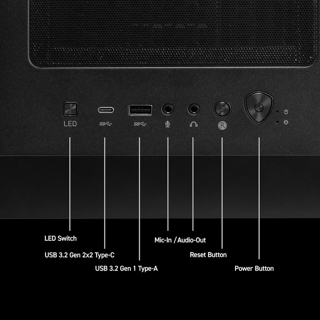 msi Codex R2 Gaming Desktop: Intel Core i5-14400F, Geforce RTX 5060, 16GB DDR5, 1TB m.2 NVMe SSD, 80+ Gold PSU, WiFi 6E, ARGB Fan Air Cooling, Windows 11 Home: A14NVL5-454US