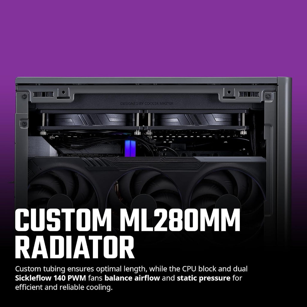 Cooler Master NR2 Pro Mini ITX – Intel i7 14700F - NVIDIA GeForce RTX 4070 Super - 32GB DDR5 5600MHz - 1TB M.2 NVMe SSD - WiFi - Windows 11-280mm AIO Gaming PC