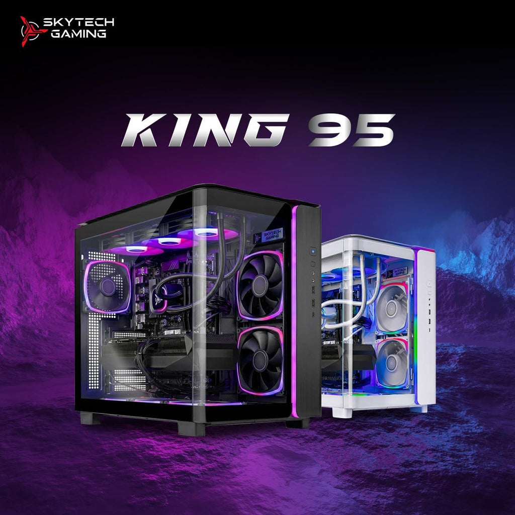 Skytech Gaming King 95 Gaming PC, Intel Ultra 7 270K 5.4GHz, NVIDIA RTX 5070 Ti 16GB VRAM, 1TB Gen4 NVMe SSD, 32GB DDR5 RAM 6000, 850W Gold ATX 3 PSU, 360 ARGB AIO, WI-FI 6, Windows 11, Desktop