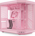 Hyte Y70 Mid-Tower ATX Gaming PC Desktop Case - Panoramic Tempered Glass - Dual Chamber - High Airflow Chassis - PCIE 4.0 Riser Cable Included - New Modern Aesthetic - Strawberry Milk (Pink)