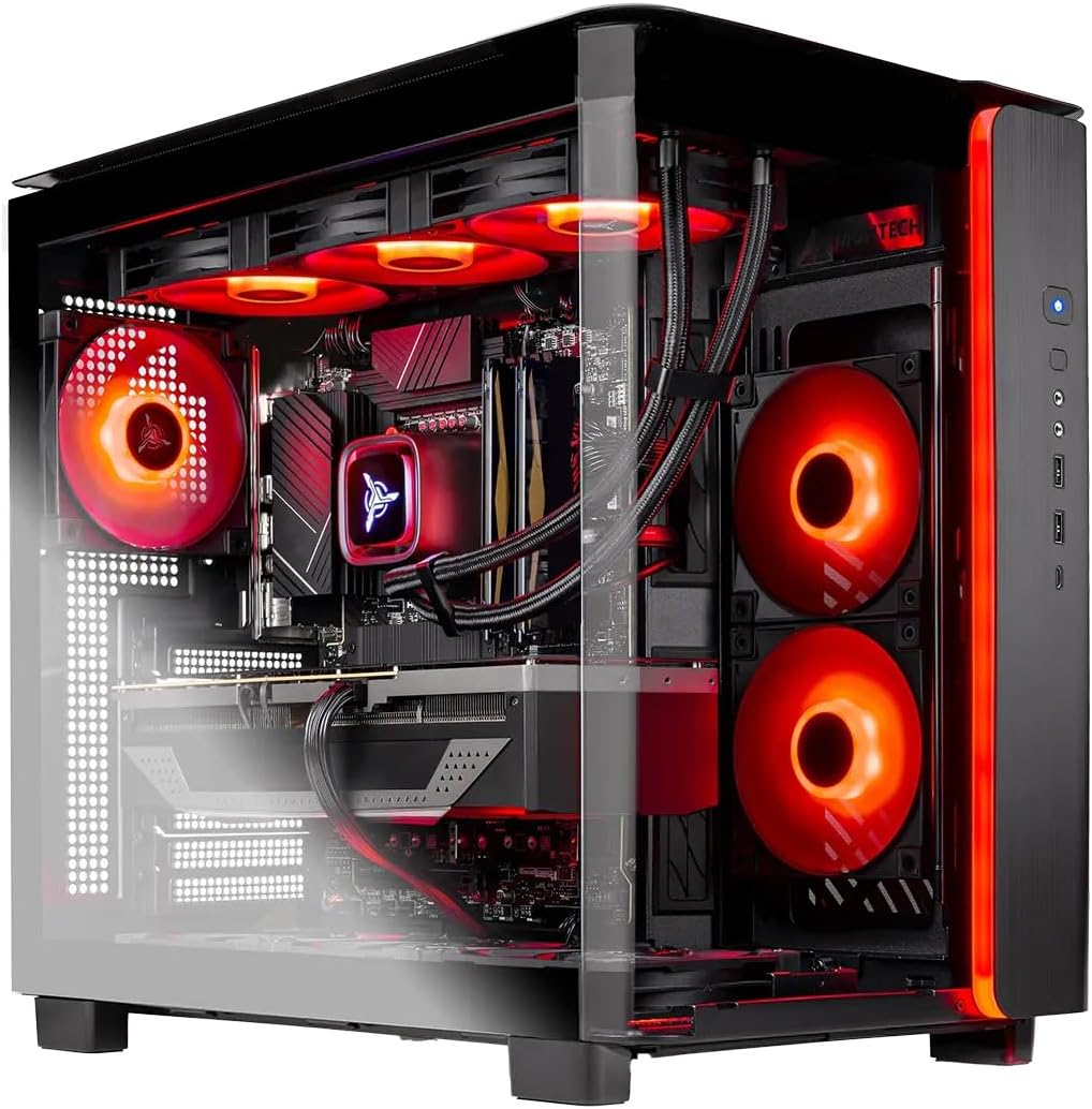 Skytech Gaming King 95 Gaming PC, AMD Ryzen 7 9850X3D 4.7GHz, NVIDIA RTX 5080 16GB VRAM, 2TB NVMe SSD, 32GB DDR5 RAM 6000, 850W Gold ATX 3 PSU, 360 ARGB AIO, WI-FI 5, Windows 11, Desktop
