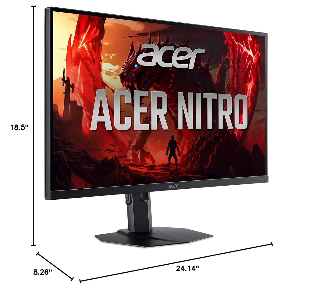 acer Nitro 27' WQHD 2560 x 1440 Gaming IPS MiniLED Monitor | AMD FreeSync Premium | 320Hz Refresh Rate | Up to 0.5ms | AdobeRGB 99% | 1 x Display Port 1.4 & 2 x HDMI 2.1 Ports | XV275U F3biipprx