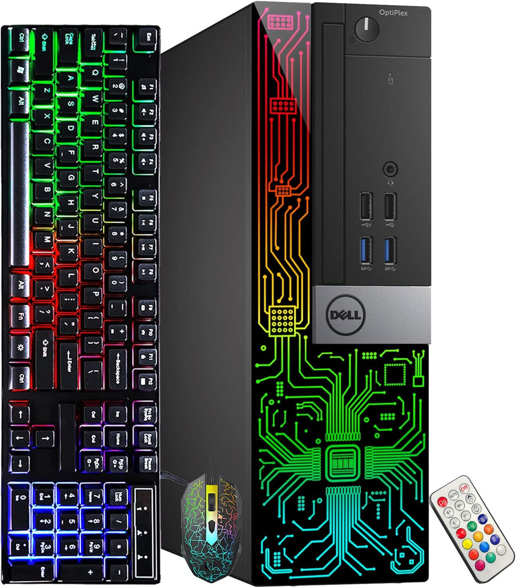 Dell OptiPlex 3060 SFF RGB Gaming Desktop, Intel Core i5-8500, 16GB RAM, 512GB NVMe, 1TB HDD, 22-inch HDMI Monitor, GeForce GT 1030 2GB GDDR5, Windows 11 Pro