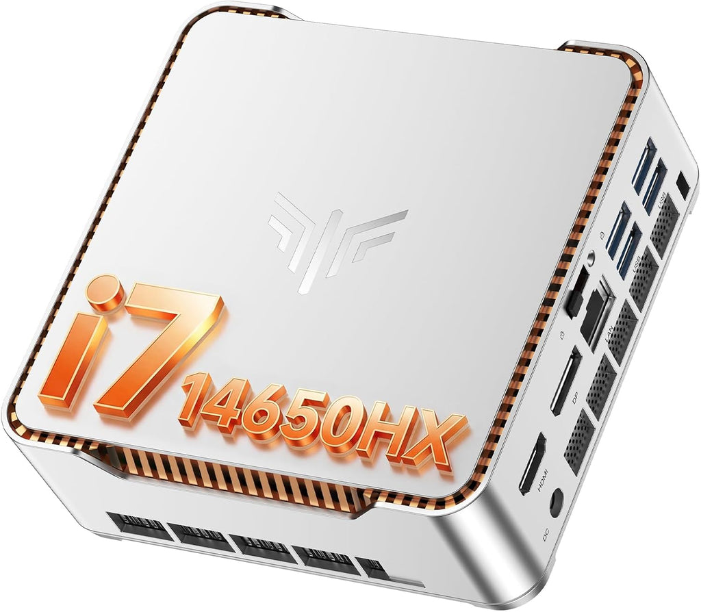 KAMRUI Hyper H2 Mini Gaming PC, in-tel Core i7-14650HX (Beat 14450, up to 5.2GHz) 32GB RAM 1TB SSD Mini Desktop Computers, Triple 4K Display 6*USB3.2, USB-C, HDMI, DP, WiFi6, BT5.2, Office Home