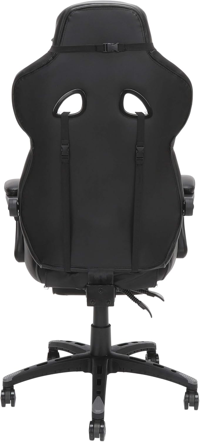 RESPAWN 110 Ergonomic Gaming Chair with Footrest Recliner - Racing Style High Back PC Computer Desk Office Chair - 360 Swivel, Adjustable Lumbar Support, Headrest Pillow, Padded Armrests - 2019 Grey