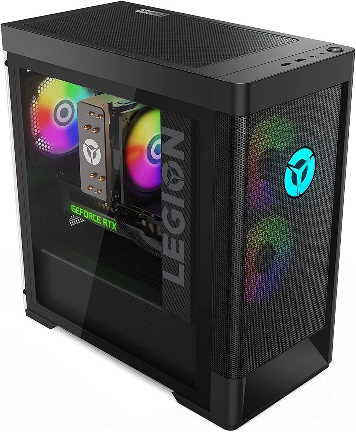 Lenovo Legion Tower 5i Gaming Desktop, Intel Core i7-11700F, GeForce RTX 3070, 64GB RAM, 2TB SSD + 8TB HDD, RJ-45, Display Port, HDMI, Wired Keyboard & Mouse, Wi-Fi 6, Windows 11 Pro, Black