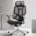 Hbada E3 Air Ergonomic Office Chair, Big and Tall Office Chair - with 3-Zone Dynamic Lumbar Support, 3D Adjustable Headrest, 3D Adjustable Armrests, Swivel Computer Chair, Black(No Footrest)