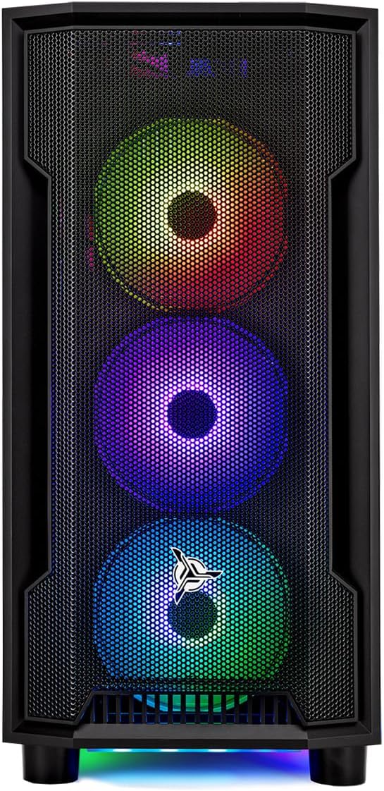 Skytech Gaming Shadow Gaming PC, AMD Ryzen 7 7700X 4.5GHz, NVIDIA RTX 5060, 1TB Gen4 NVMe SSD, 32GB DDR5 RAM 5600, 650W Gold PSU, Wi-Fi, Win 11, Desktop