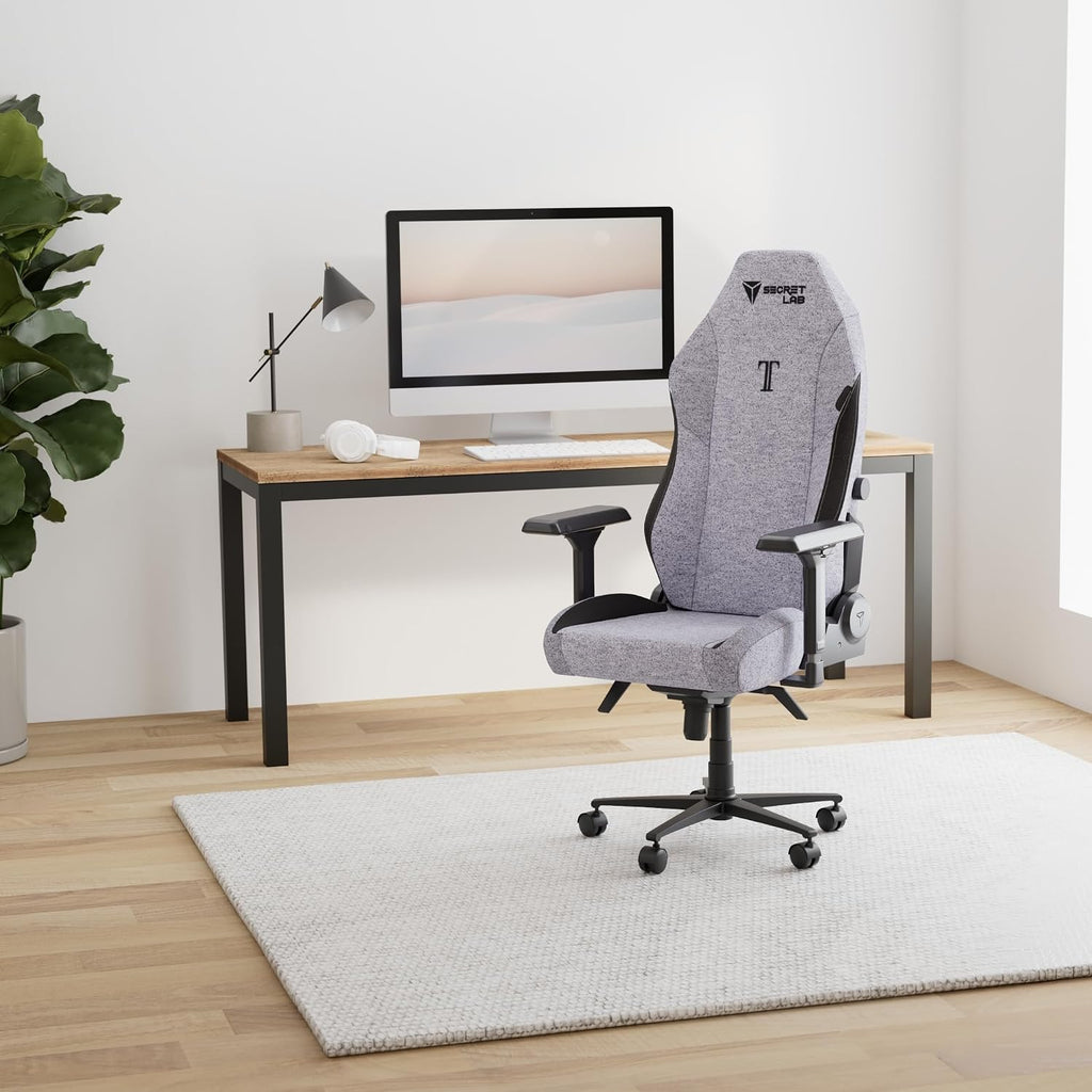 Secretlab Titan Evo Cookies & Cream Gaming Chair - Reclining, Ergonomic & Comfortable Computer Chair with 4D Armrests, Magnetic Head Pillow & 4-Way Lumbar Support - Gray - Fabric