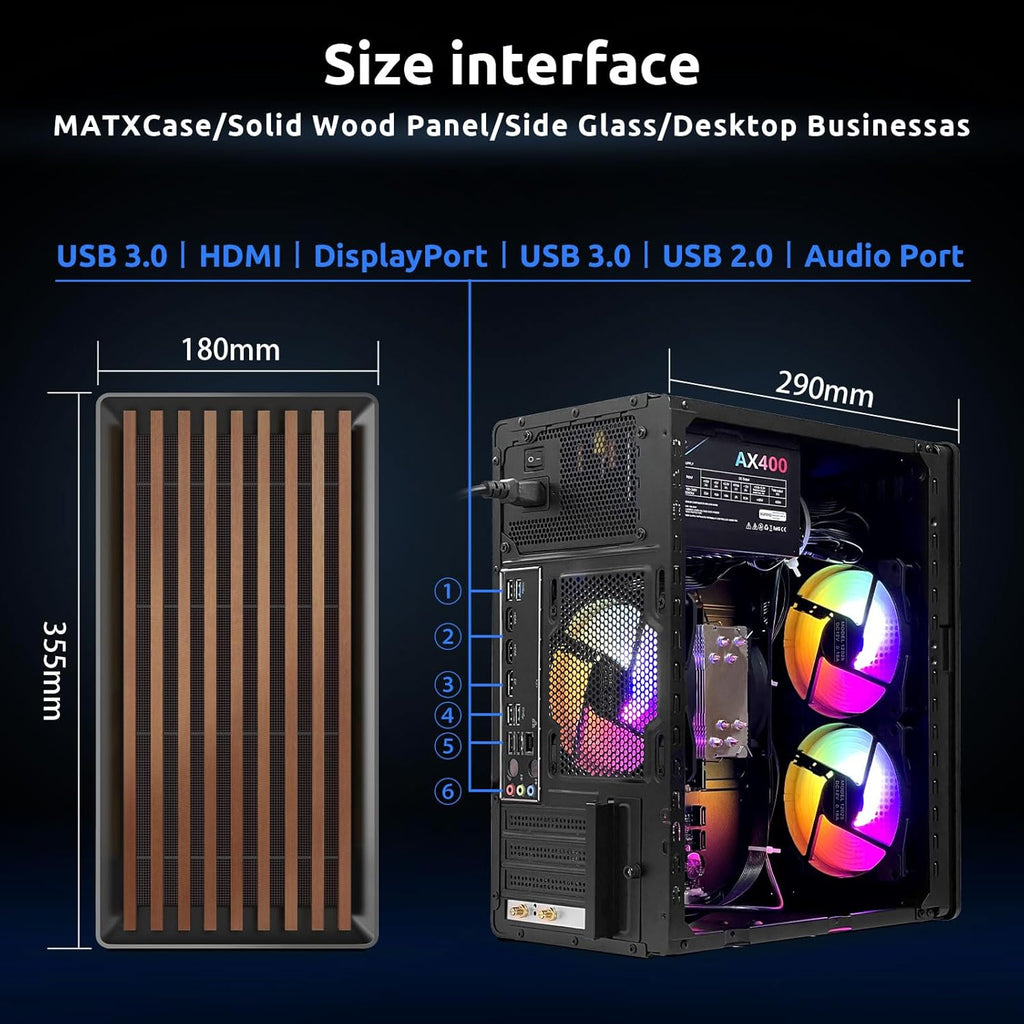 Business Desktop PC, Intel Core i7-4770 3.4GHz, 16GB DDR3, 512GB SSD, WiFi 6.0, Prebuilt Windows 11 Home Tower for Home Office & Study