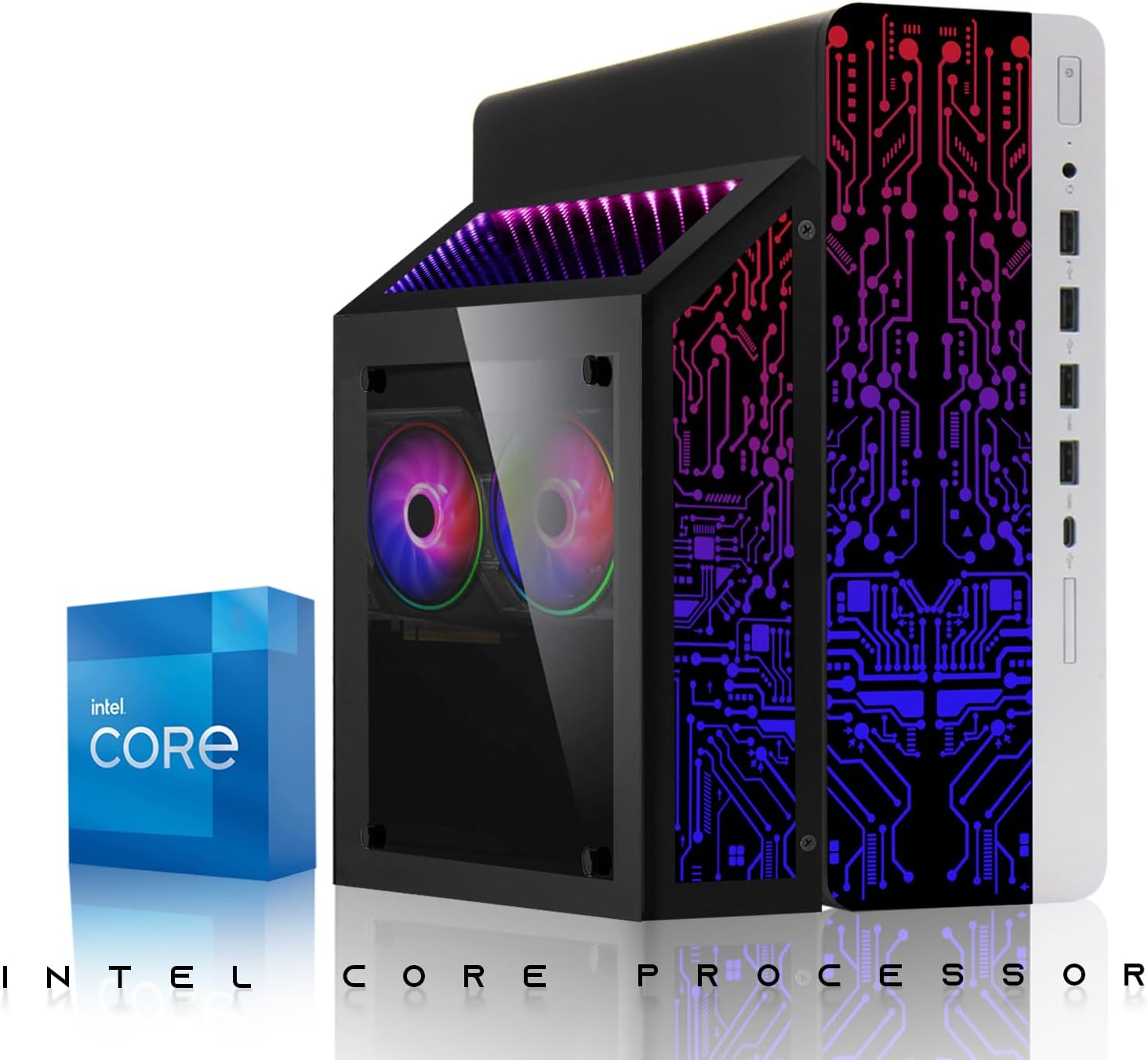 HP G3 Gaming Desktop PC Bundle with Core i7 32GB RAM 1TB SSD RTX 3060 Graphics RGB Keyboard with AI-Enabled Copilot Key Mouse Headphones Webcam Windows 11(Renewed)
