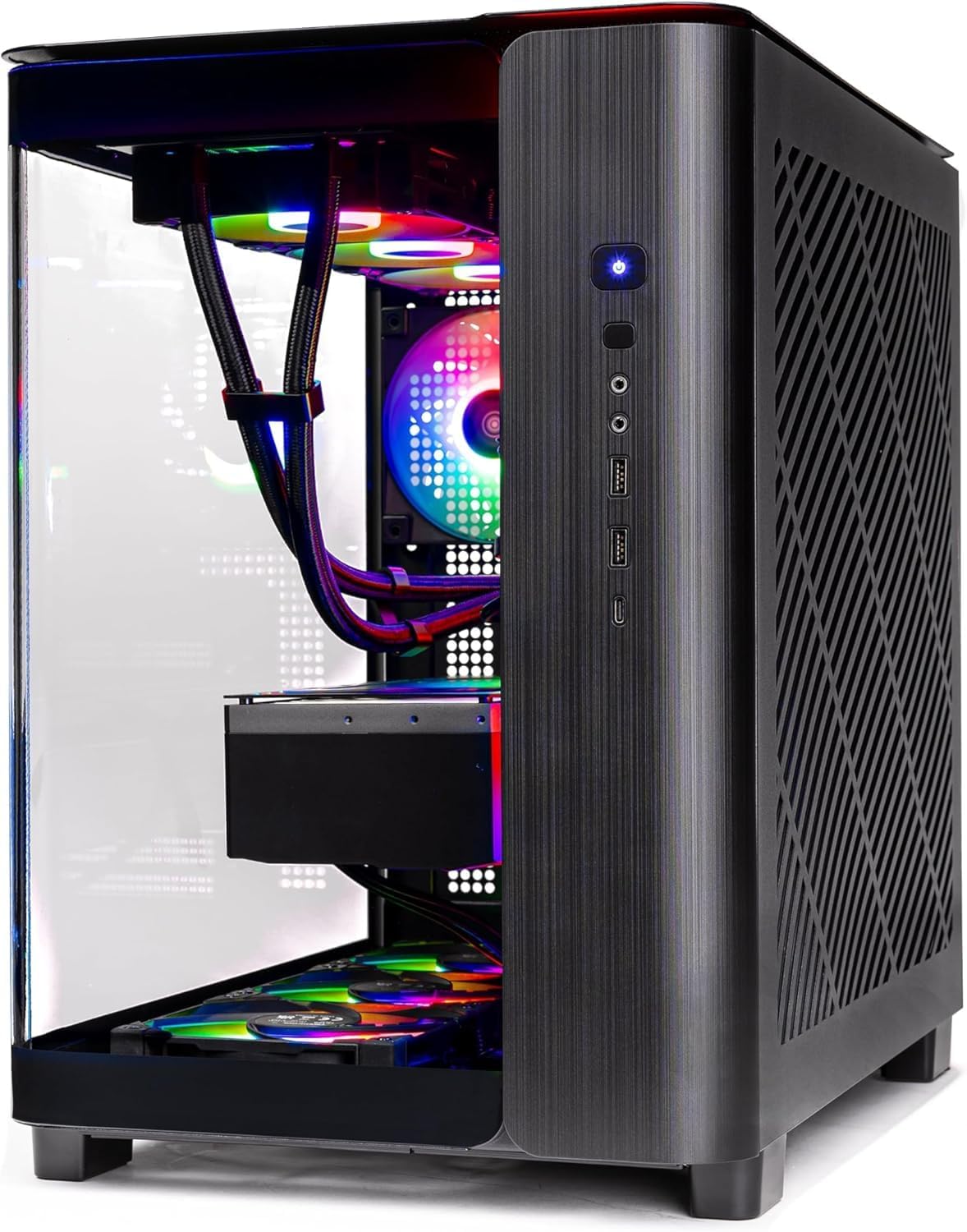Skytech Gaming King 95 Desktop PC, Ryzen 7 9800X3D 4.7 GHz (5.2 GHz), NVIDIA RTX 5070 Ti 16GB, 2TB Gen4 NVMe SSD, 32GB DDR5 RAM 6000 RGB, 850W Gold PSU, 360mm ARGB AIO, Wi-Fi, Win 11