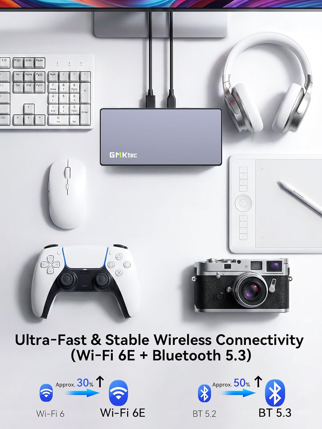 GMKtec K13 Mini PC Intel Ultra 7 256V 115Tops SK Hynix LPDDR5 8533 MT/s PCIe 4.0 SSD Intel ARC 140V Desktop Mini Computer 5GbE LAN NIC/ 2X M.2 Expansion Slots/ USB4/ HDMI