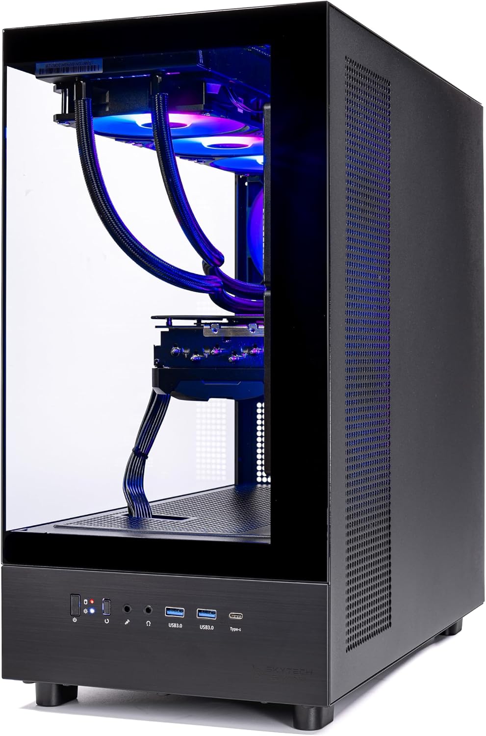 Skytech Azure 3 Gaming PC Desktop, Ryzen 7 9800X3D 4.7 GHz (5.2 GHz Turbo), NVIDIA RTX 5080 16GB, X670 Board, 2TB NVMe SSD, 32GB DDR5 RAM 6000 RGB, 850W Gold ATX 3 PSU, 360mm ARGB AIO, Wi-Fi, Win 11