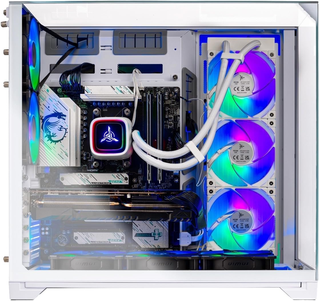 Skytech Gaming O11 Vision Gaming PC, AMD Ryzen 7 9850X3D 4.7GHz, NVIDIA RTX 5070 Ti 16GB VRAM, 2TB Gen4 NVMe SSD, 32GB DDR5 RAM 5600, 850W Gold ATX 3 PSU, 360 ARGB AIO, WI-FI 5, Windows 11, Desktop