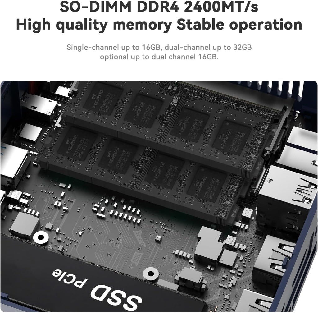 Beelink SER3 Mini PC, AMD Ryzen 3 3200U(14nm, 2C/4T) up to 3.5GHz, Mini Gaming Computer 16GB DDR4 RAM 500GB PCIE3.0 X4 SSD, Micro PC 4K@60Hz Dual Display, Mini Computer WiFi6/BT5.2/HTPC/W-11 Pro