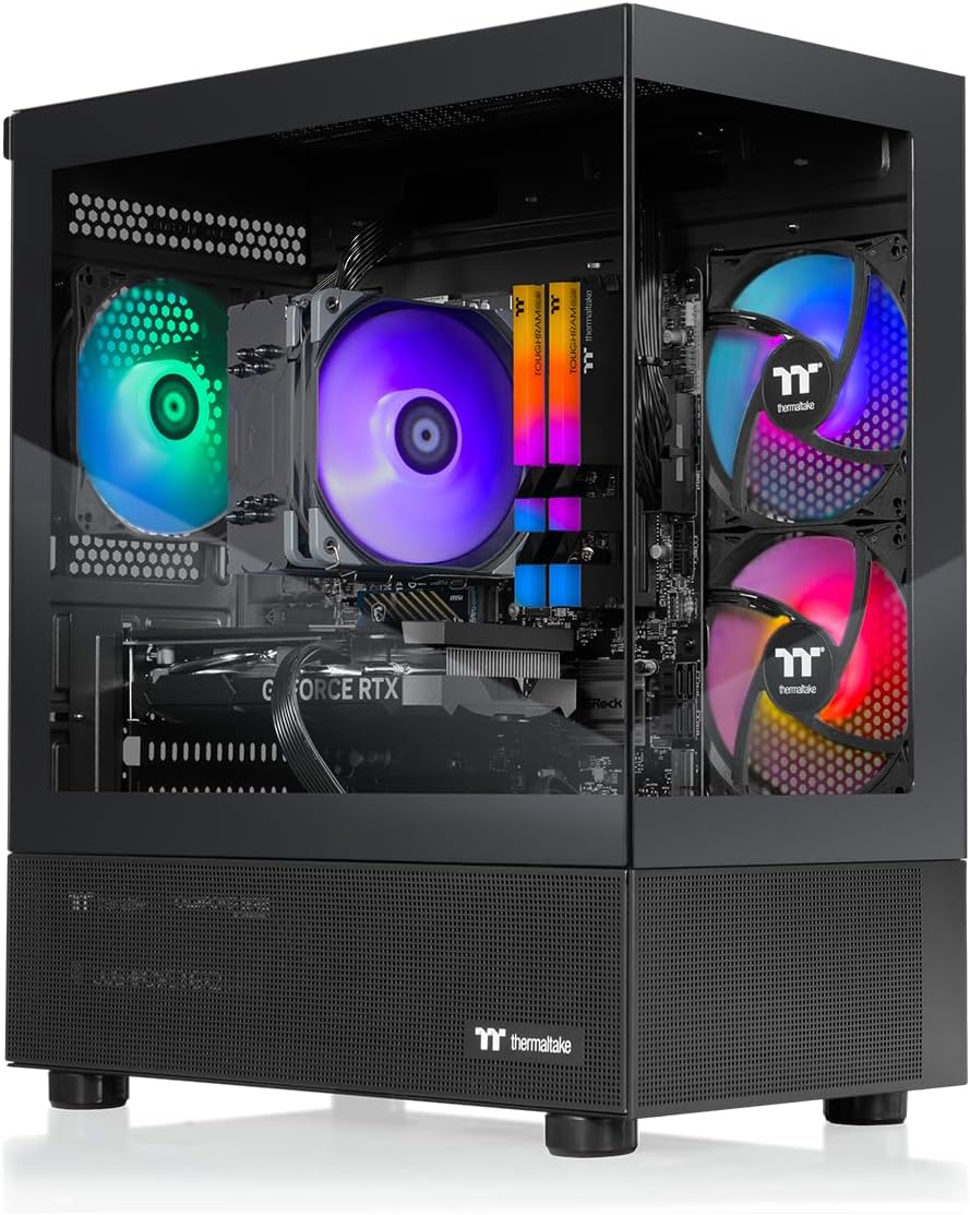 Thermaltake LCGS View i1260-170 Gaming Desktop (Intel Core™ i5-12600KF, ToughRam DDR4 3600Mhz 16GB RGB Memory, NVIDIA® GeForce RTX™ 5060, 1TB NVMe M.2, WiFi, Windows 11) V17B-B76R-560-LCS