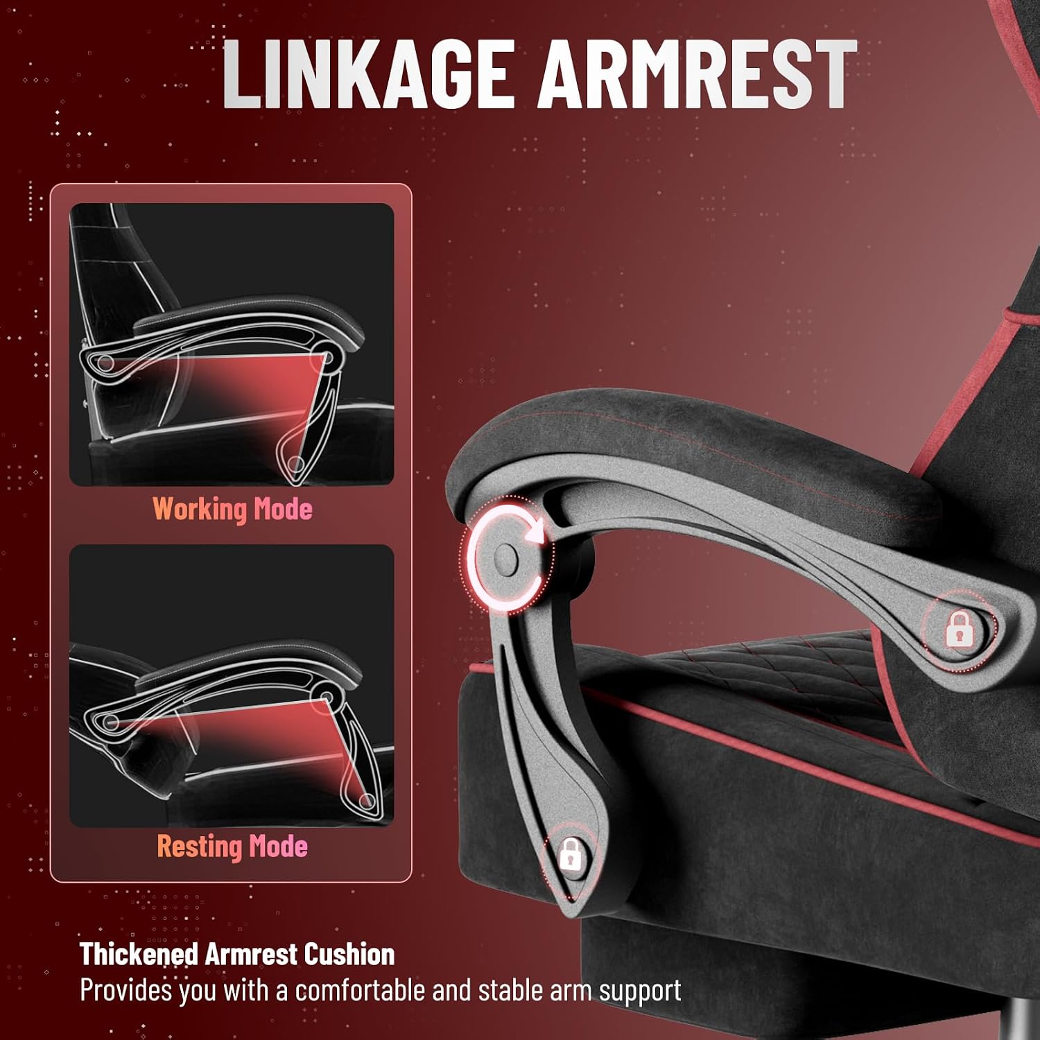 Soontrans Velvet Fabric Gaming Chair, High Back Comfortable Video Game Chair with Footrest and Massage Lumbar Cushion, Racing Office Computer Desk Chair,Ergonomic Gamer Chair for Adult