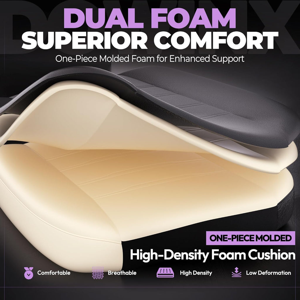 Dowinx PU Leather Gaming Chair with Footrest, Big and Tall Ergonomic Computer Chair with Lumbar Support, Wide Back Gamer Chair for Heavy People, Purple