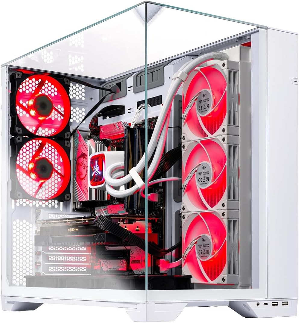 Skytech Gaming O11 Vision Gaming PC, AMD Ryzen 7 9850X3D 4.7GHz, NVIDIA RTX 5070 Ti 16GB VRAM, 2TB Gen4 NVMe SSD, 32GB DDR5 RAM 5600, 850W Gold ATX 3 PSU, 360 ARGB AIO, WI-FI 5, Windows 11, Desktop