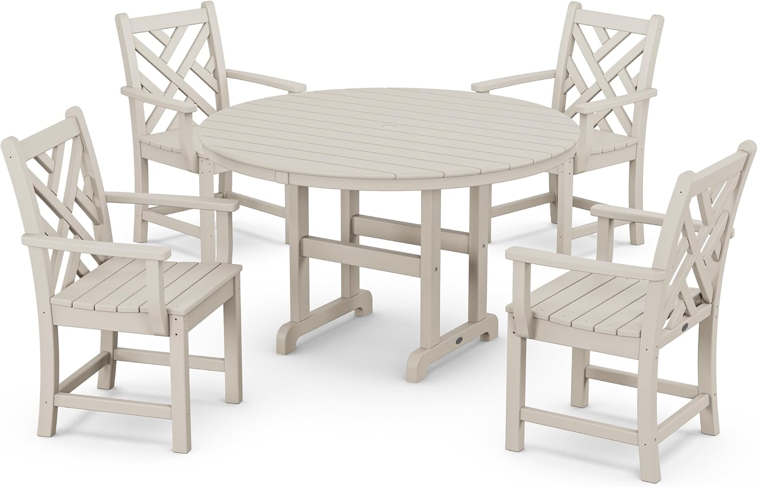 POLYWOOD® Chippendale Dining Set, Sand