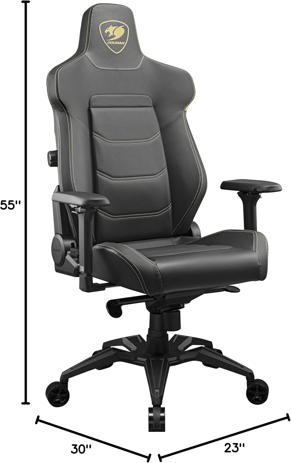 COUGAR Armor Evo Gaming Chair with Breathable Premium PVC Leather, Integrated 4-Way Lumbar Support and Magnetic Neck Pillow Foam (Royal)