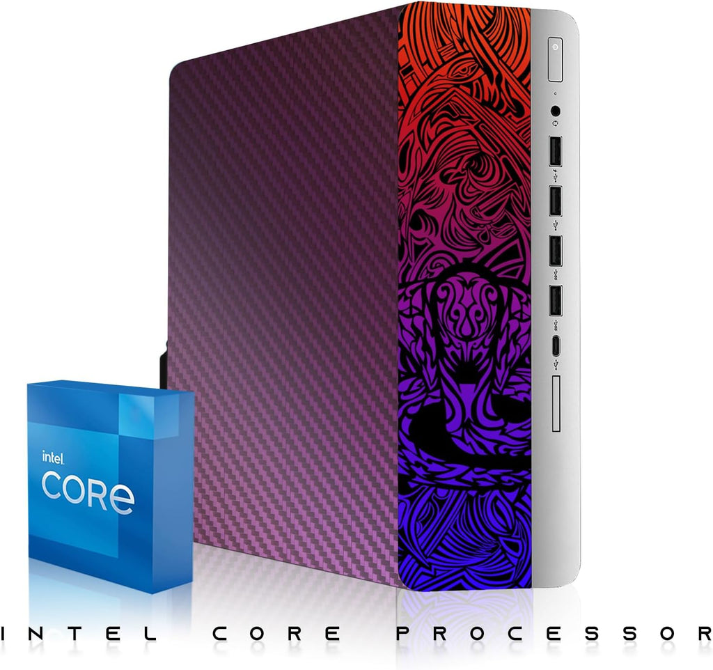 TechMagnet HP Chameleon Cobra Edition Desktop – Intel Core i5|16GB DDR4 Ram|512GB SSD|New 24 Inch Curved Monitor|Windows 11 Computer Tower PC (Renewed)