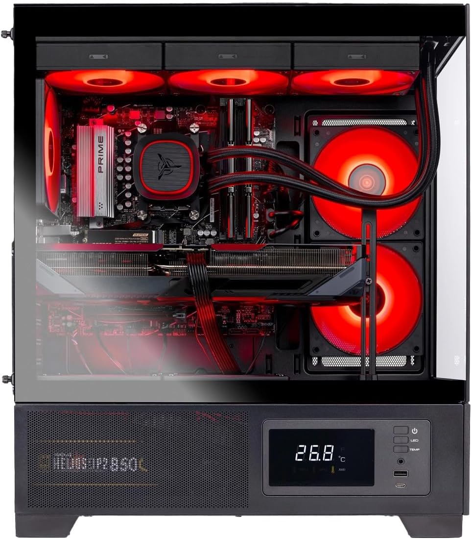Skytech Gaming Azure 3 Plus Gaming PC, AMD Ryzen 7 7800X3D 4.2GHz, NVIDIA RTX 5060 Ti 16GB, 1TB Gen4 NVMe SSD, 32GB DDR5 RAM 5600, 850W Gold ATX 3 PSU, 360 ARGB AIO, Wi-Fi, Win 11, Desktop