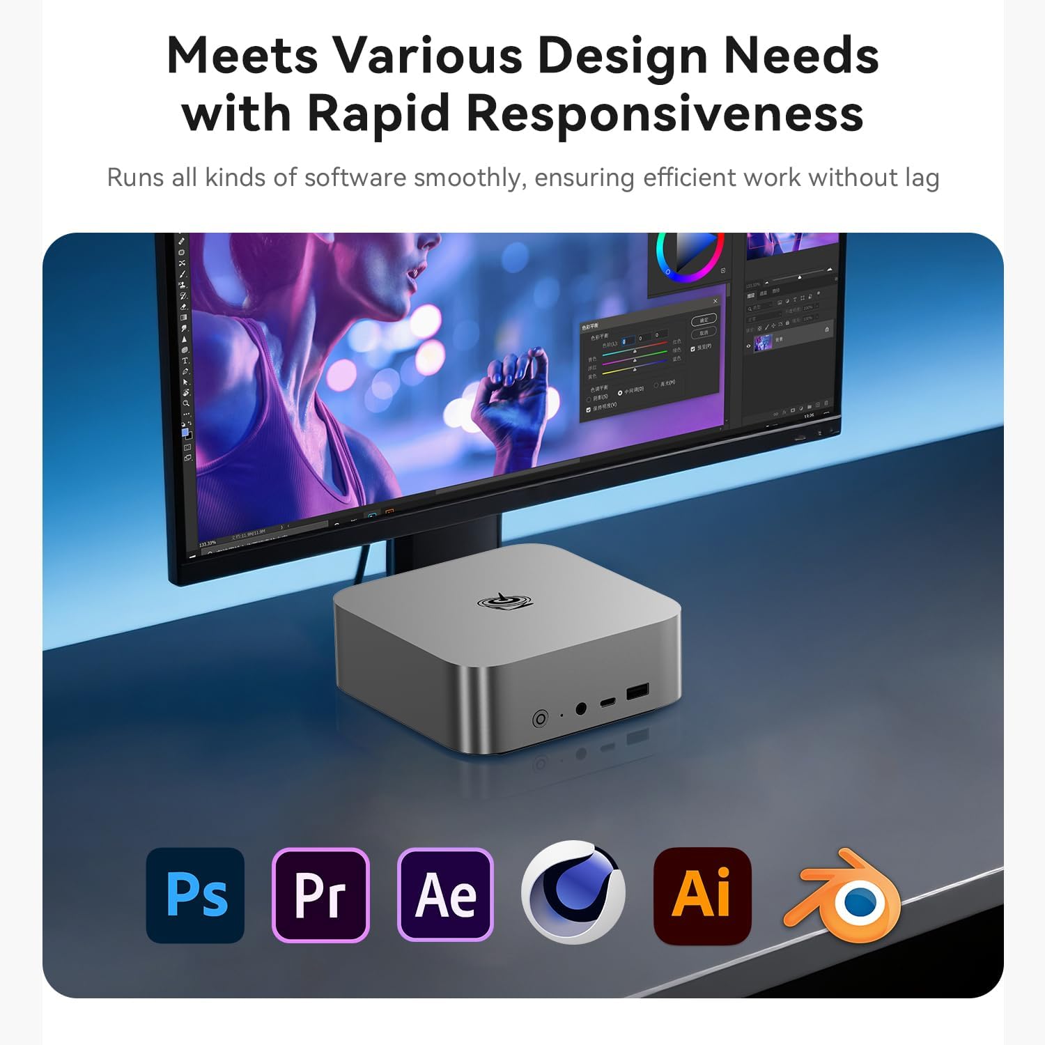 Beelink SER9 Max AI Mini PC, AMD Ryzen AI 7 H 350(8C/16T,5.0GHz), 64G DDR5 1TB PCIe4.0 x4 SSD, AI PC AMD Radeon 860M NPU 50 AI Tops, Dual Audio Jacks/USB4/WiFi6/BT5.2/10G LAN