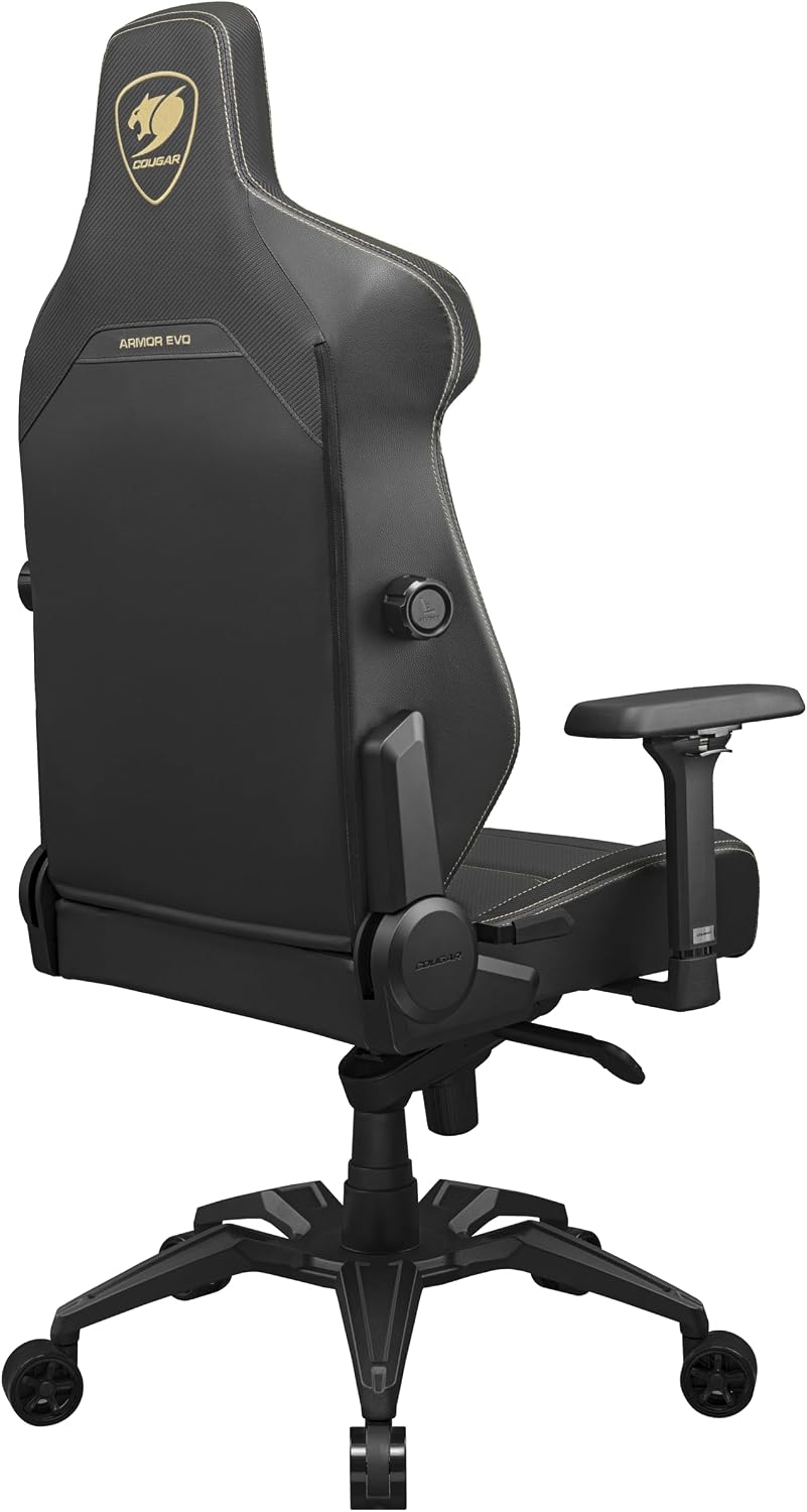 COUGAR Armor Evo Gaming Chair with Breathable Premium PVC Leather, Integrated 4-Way Lumbar Support and Magnetic Neck Pillow Foam (Royal)
