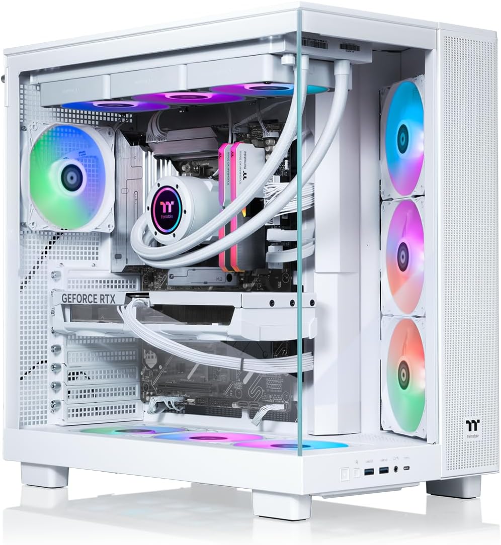 Thermaltake LCGS View 9580S-380XL Gaming Desktop (AMD Ryzen™ 9 9950X3D, ToughRam 32GB DDR5 6000MT/s RGB Memory, NVIDIA® GeForce RTX™ 5080, 2TB NVMe M.2, WiFi, Windows 11) VXLS-X870-580-LCS