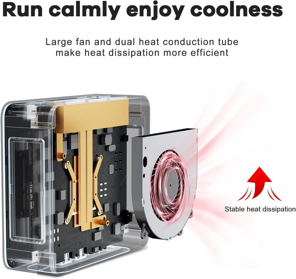 Beelink Mini PC, SER5 AMD Ryzen 5 5500U(7nm, 6C/12T) up to 4.0GHz, Mini Gaming Computer 32GB DDR4 RAM 500GB NVME SSD, Micro PC 4K@60Hz Dual Display, Mini Computer WiFi6/BT5.2/HTPC/W-11 Pro