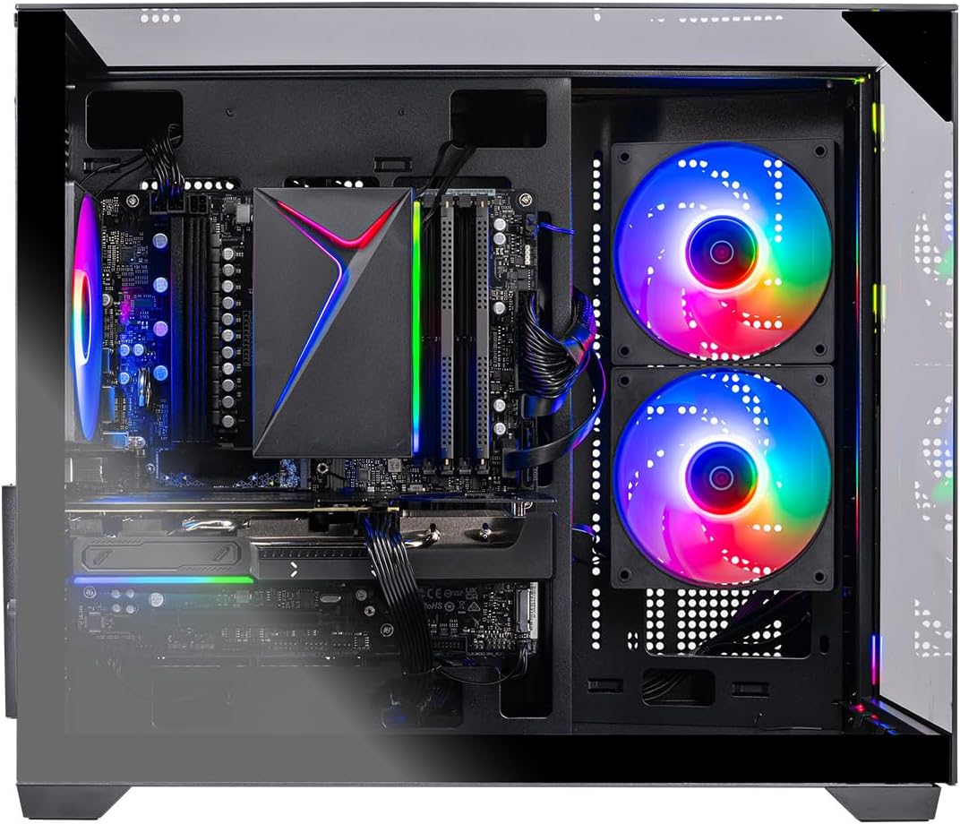 Skytech Gaming Crystal Gaming PC, AMD Ryzen 7 5700 3.7GHz, AMD RX 9060 8GB VRAM, 1TB NVMe SSD, 16GB DDR4 RAM 3200, 650W Gold PSU, WI-FI 5, Windows 11, Desktop