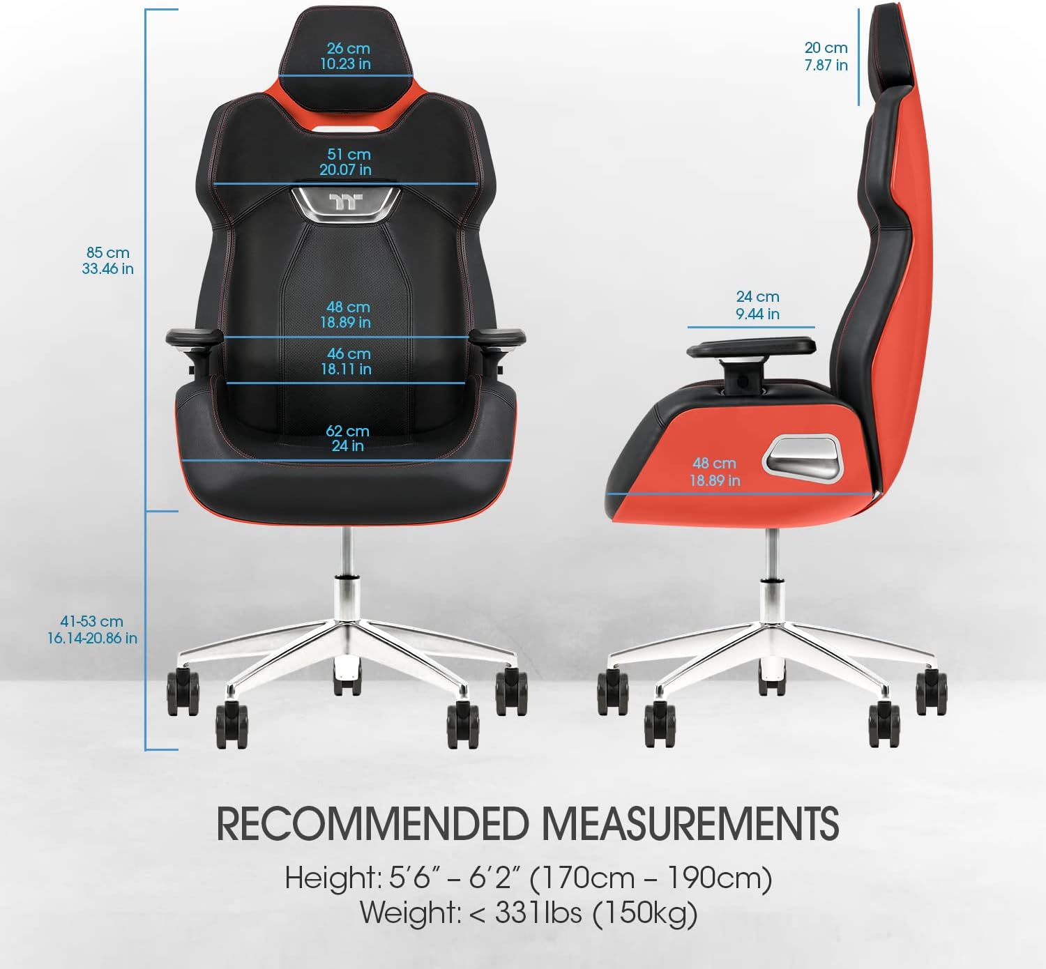 Thermaltake ARGENT E700 Real Leather Gaming Chair (Flaming Orange) Design by STUDIO F∙A∙PORSCHE, GGC-ARG-BRLFDL-01