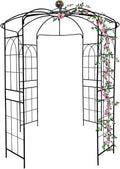 Metal Gazebo Birdcage Shape, Garden Trellis Arbor Arch for Climbing Plants Stand Rack Pergola Pavilion French Style Wedding Decoration Lawn Vines Roses, 81.3''W x 114.2'' H