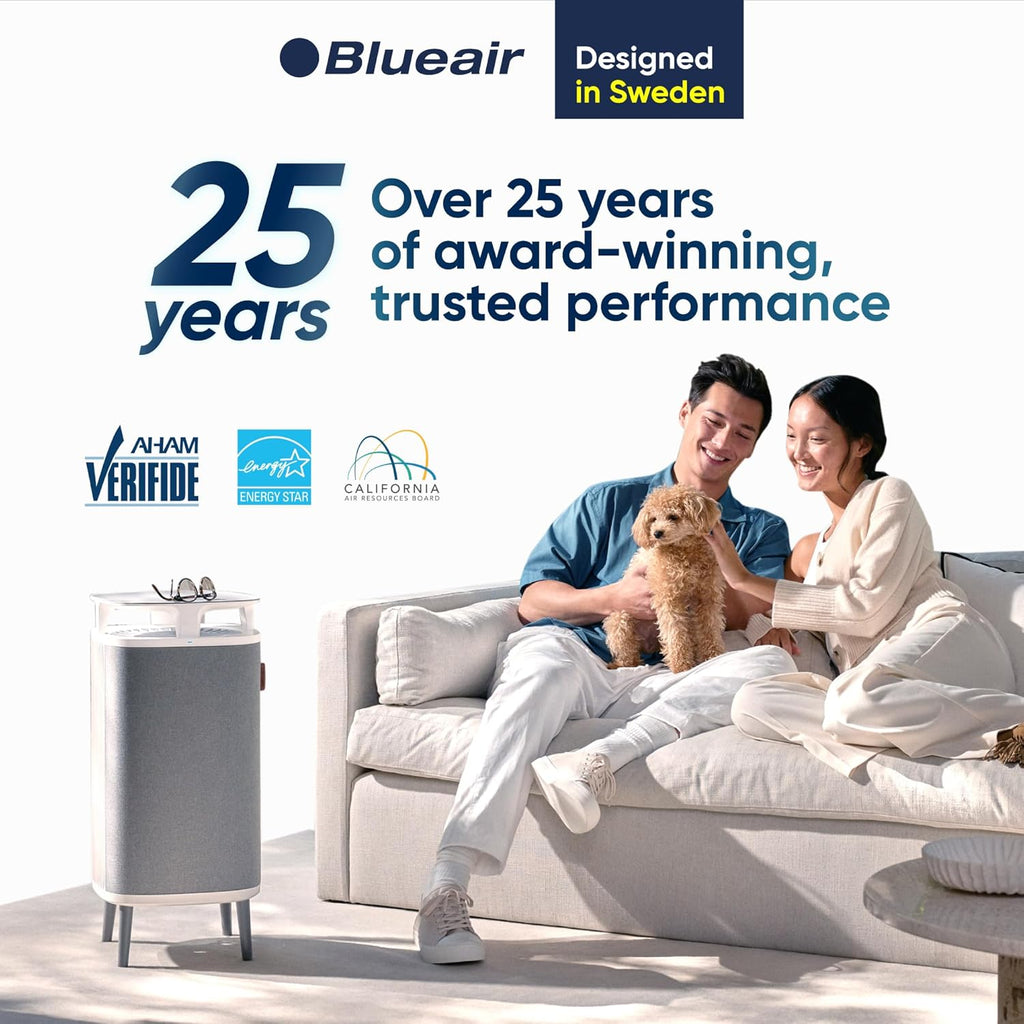 BLUEAIR Air Purifier Medium Room, Cleans up to 1,713 Sq ft Air Cleaner for Dust Pet Dander Smoke Pollen Allergen Odor Removal Home Bedroom Living Room, Alexa, Auto, HEPASilent, DustMagnet 5440i