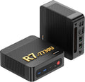BOSGAME P4 Ultra Mini PC, AMD Ryzen 7 7730U (up to 4.5GHz), 16GB DDR4, 1TB PCIe SSD Mini Desktop Computer, Dual LAN 2.5G & Wi-Fi 6E & BT5.2, 4K Triple Display, for Home, Office, Gaming