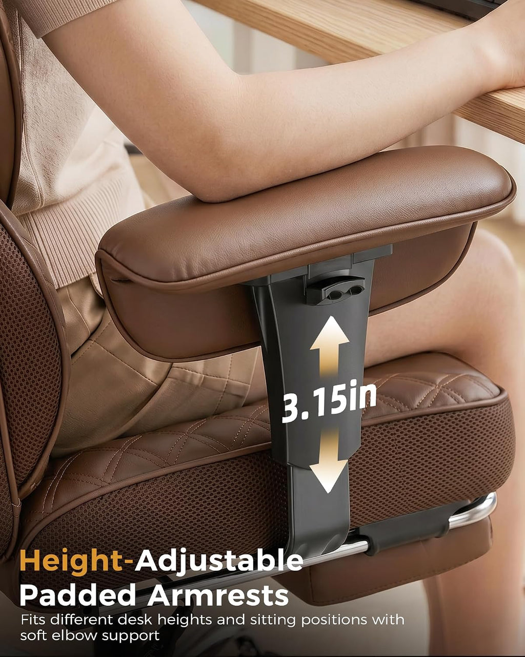 COMHOMA Big and Tall Office Chair Heavy Duty Gaming Chair with Deluxe Embossing Leather High Back Wider Ergonomic Computer Chair with Foot Rest 150°Reclining Pocket Spring Lumbar Support