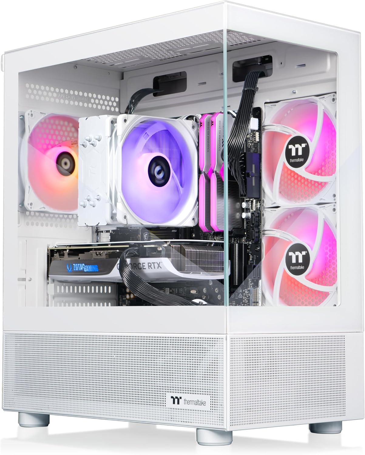 Thermaltake LCGS View i1470S-170 Gaming Desktop (Intel Core™ i7-14700F, ToughRam 32GB DDR5 6000MT/s RGB Memory, NVIDIA® GeForce RTX™ 5070, 1TB NVMe M.2, WiFi, Windows 11) V17S-B760-570-LCS