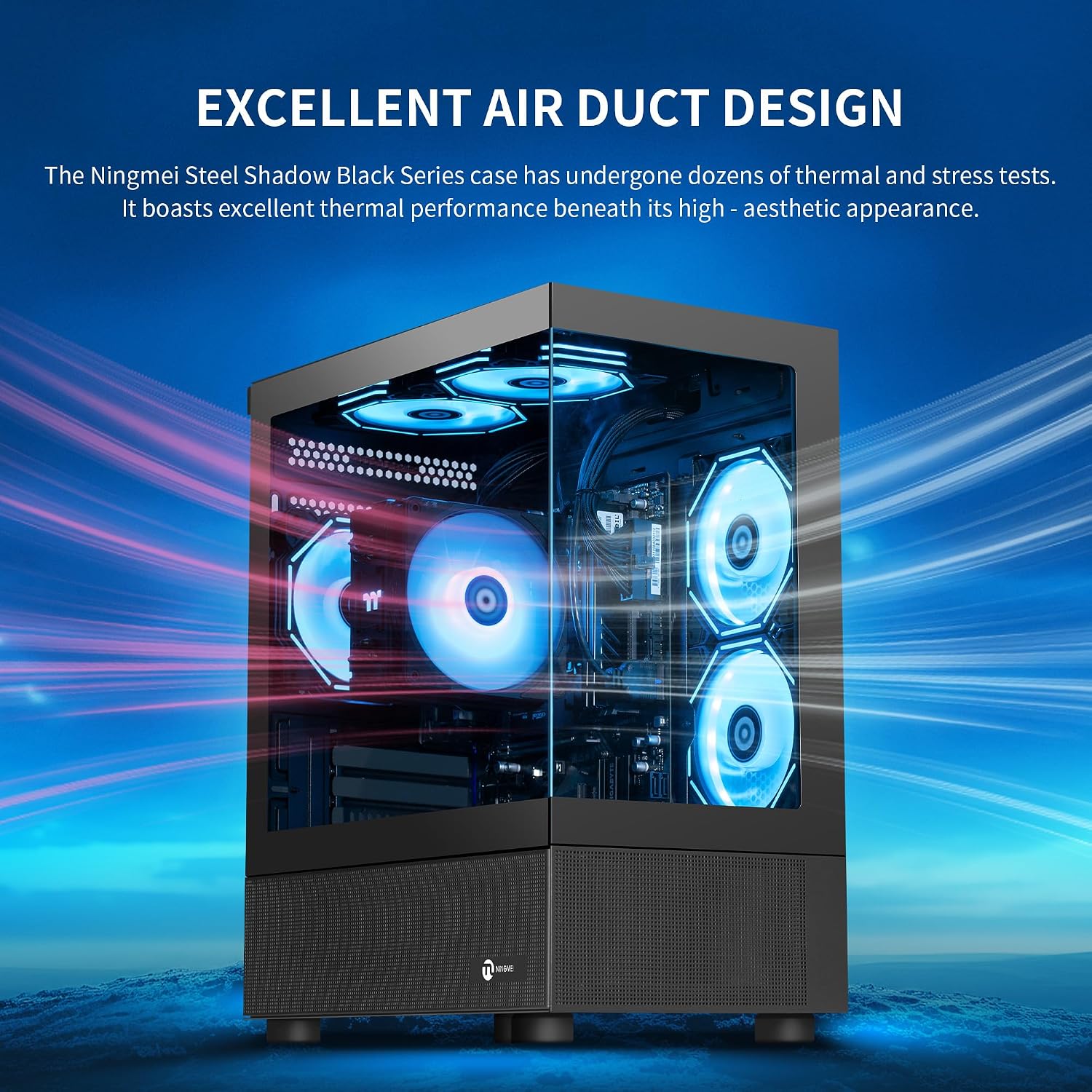 Gaming PC Desktop Computer, AMD Ryzen 5 5600GT 16GB RAM 1TB NVMe SSD, Prebuilt Tower PC with Integrated Graphics, ATX 3.0 Power, RGB Cooling Fans, Windows 11 Home for Home Office, and student(Black)