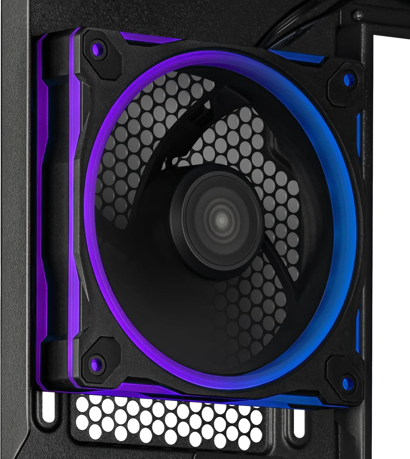 ASUS Prime AP202 ARGB Black mATX pc case with Fully Tempered Curved Glass, Supports Graphics Cards up to 420mm Long, 360mm Long radiators, Easy-Detach Rail, Patented Slot Vent, 3 Built-in ARGB Fans