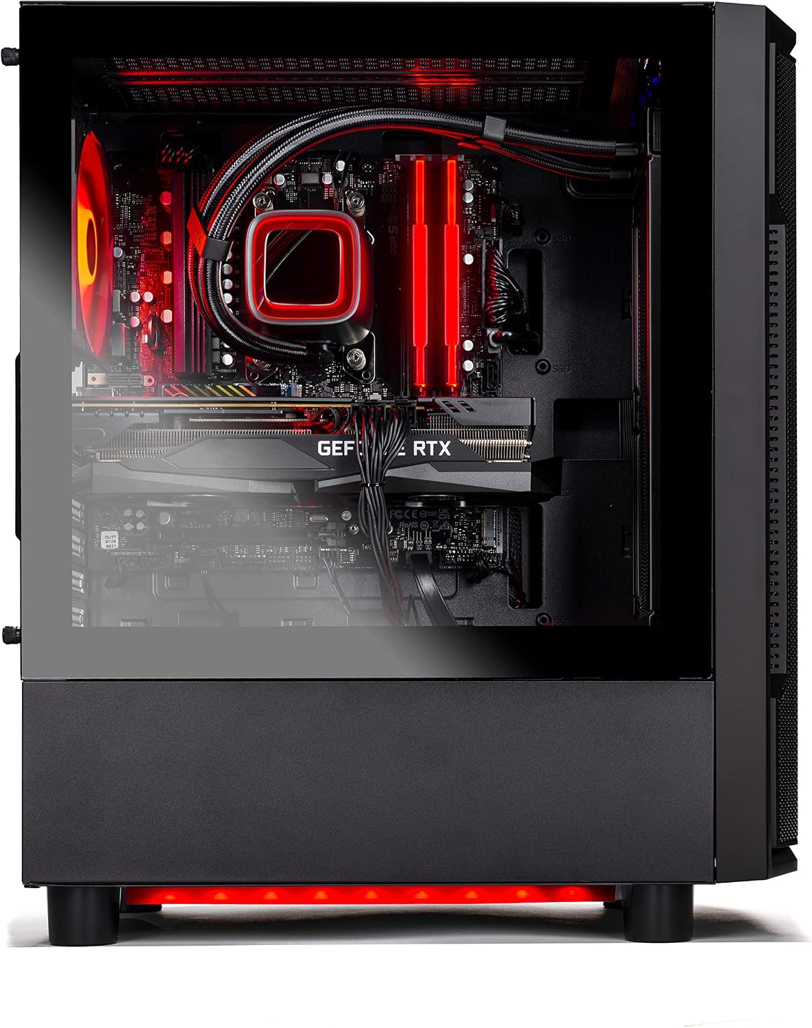 Skytech Gaming Shadow Desktop PC, Intel i7 14700F 2.1 GHz (5.3GHz Turbo), NVIDIA RTX 5060 Ti 16GB, 1TB Gen4 NVMe SSD, 16GB DDR5 RAM 5200, 650W Gold PSU, 360mm ARGB AIO, Wi-Fi, Win 11